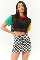 Forever21 Checkered Pull-ring Mini Skirt