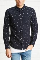 21 Men Men's  Slim-fit Cactus Print Shirt