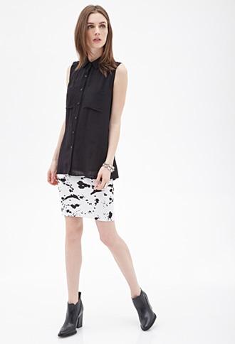 Forever21 Sleeveless Button-down Shirt