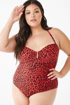 Forever21 Plus Size Leopard One-piece Swimsuit