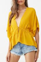 Forever21 Plunging Dolman-sleeve Top