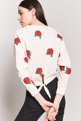Forever21 Floral Print Dolman Top