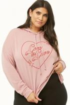 Forever21 Plus Size Love Is Love Fleece Graphic Hoodie
