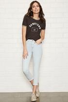Forever21 Women's  Light Blue The Larchmont High Rise Jean