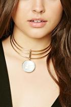 Forever21 Gold & Ivory Faux Stone Collar Necklace