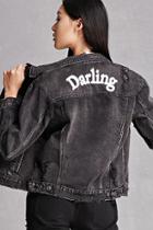 Forever21 Darling Embroidered Denim Jacket