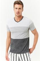 Forever21 Ocean Current Striped Colorblock Tee