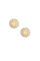 Forever21 Faux Stone Halo Stud Earrings