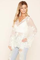 Forever21 Embroidered Sheer Top