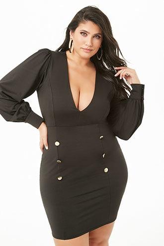 Forever21 Plus Size Double-breasted Bodycon Dress