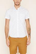 21 Men Men's  White & Black Star Print Shirt