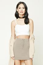 Forever21 Lace-up Mini Skirt