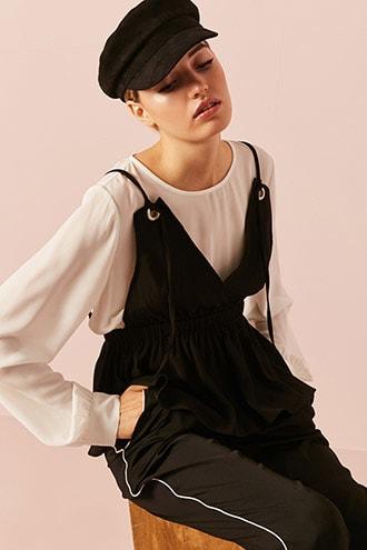 Forever21 Crepe Combo Top