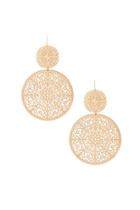 Forever21 Tiered Disc Drop Earrings