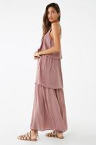 Forever21 Satin Tiered Cami Maxi Dress