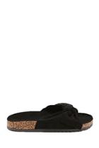 Forever21 Faux Suede Bow Top Sandals
