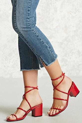 Forever21 Faux Patent Block Heels