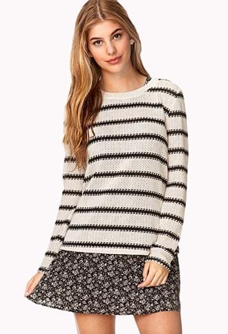 Forever21 Easy Striped Sweater