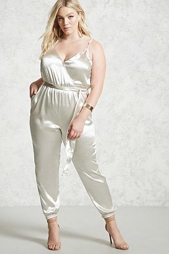 Forever21 Plus Size Satin Jumpsuit
