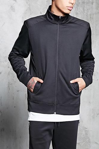 Forever21 High-neck Zippered Jacket