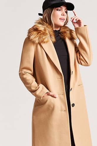 Forever21 Faux Fur Trimmed Coat