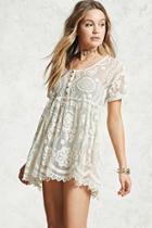 Forever21 Sheer Lace Babydoll Dress