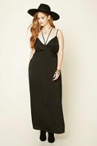 Forever21 Plus Women's  Black Plus Size Strappy Maxi Dress