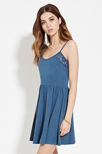 Forever21 Lace-trimmed Cami Dress