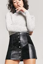 Forever21 Leather A-line Skirt