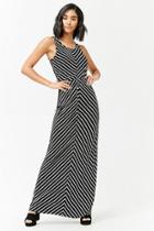 Forever21 Striped Drawstring Maxi Dress