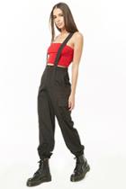 Forever21 Topstitched Suspender Cargo Joggers