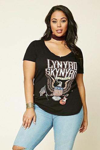 Forever21 Plus Women's Plus Size Band Tour Tee