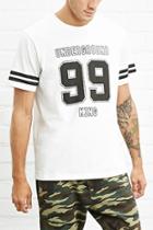21 Men Men's  White & Black Underground King Graphic Tee