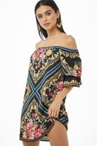 Forever21 Printed Off-the-shoulder Dress