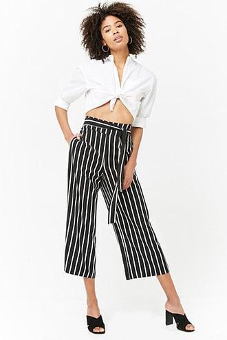 Forever21 Striped Culotte Pants