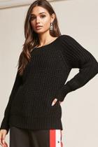 Forever21 Waffle-knit Off-the-shoulder Sweater