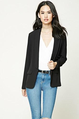 Forever21 Open-front Longline Blazer