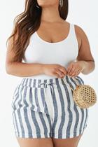 Forever21 Plus Size Striped Linen-blend Shorts