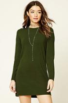 Forever21 Women's  Olive Sweater Knit Dress