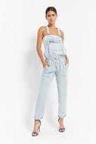 Forever21 Chambray Drawstring Overalls