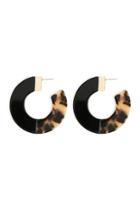 Forever21 Contrast Flat Hoop Earrings