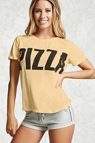 Forever21 Pizza Graphic Pj Top
