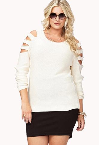 Forever21 Cutout Shoulder Sweater