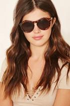Forever21 Leopard Print Round Sunglasses