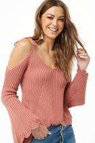 Forever21 Open-shoulder Bell-sleeve Top