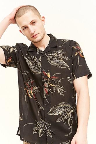 Forever21 Bellfield Tropical Print Shirt