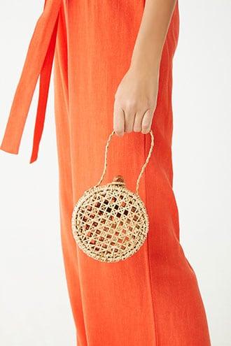 Forever21 Round Wicker Clutch