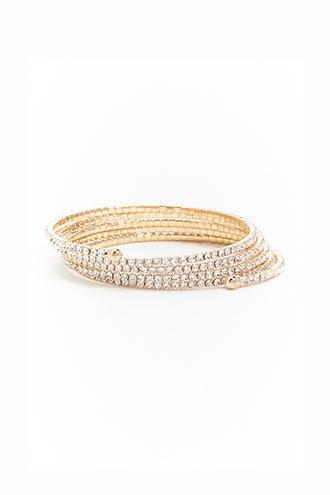 Forever21 Rhinestone Wrap Bracelet