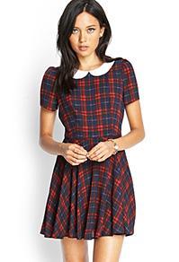 Forever21 Plaid Peter Pan Collar Dress