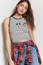 Forever21 Striped Mickey Mouse Top